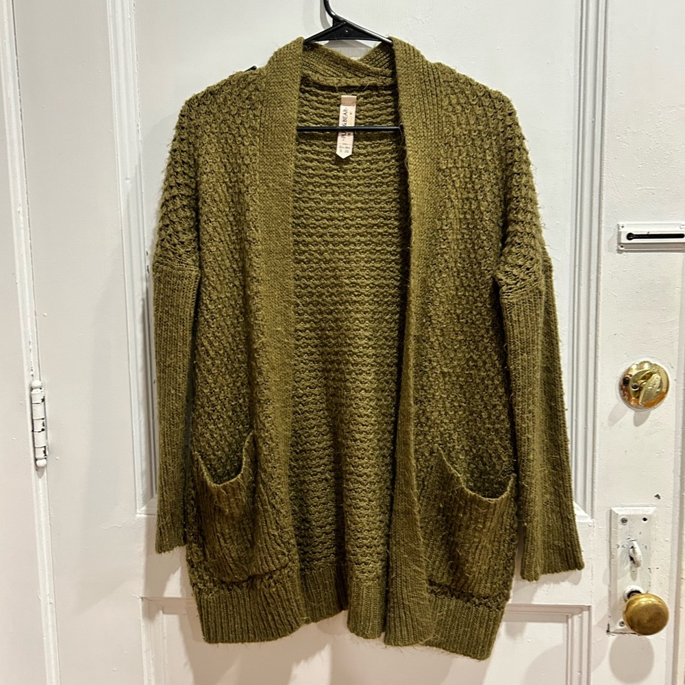 Pull&Bear Green Cardigan
